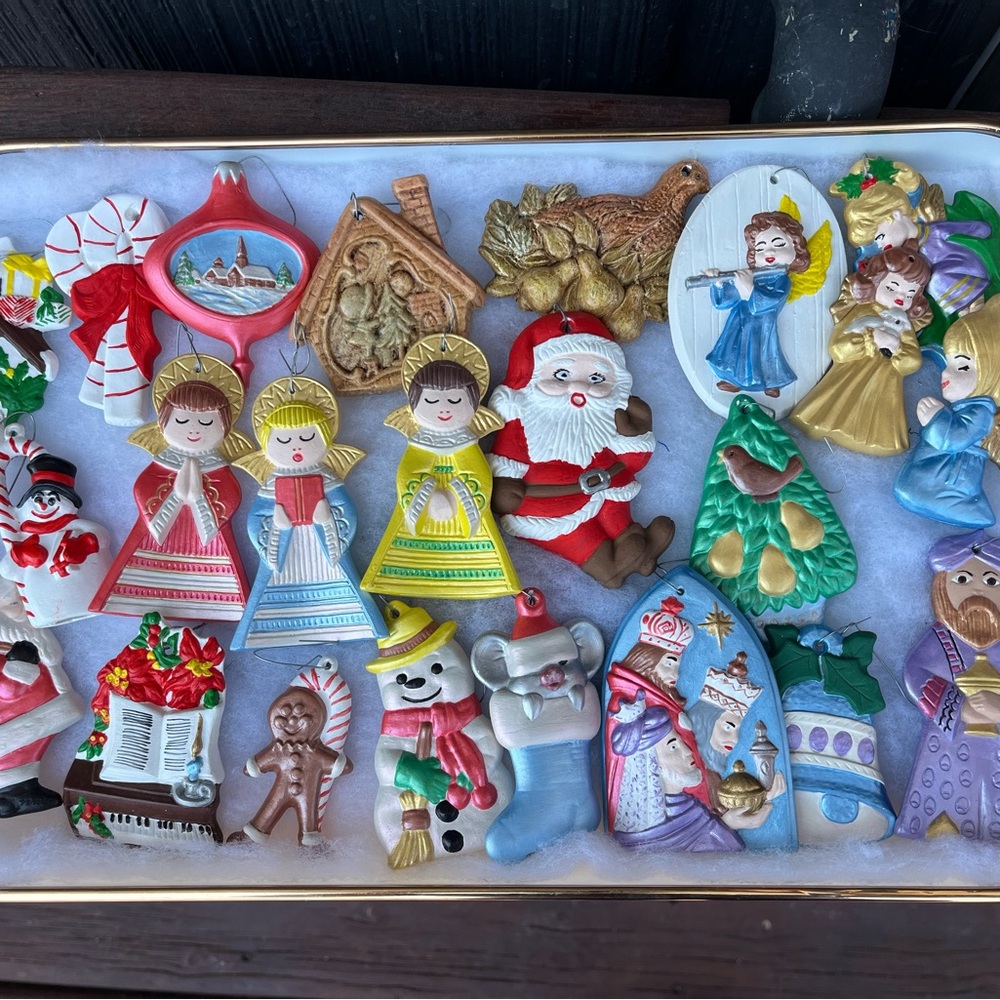Vintage Ceramic Christmas Ornaments